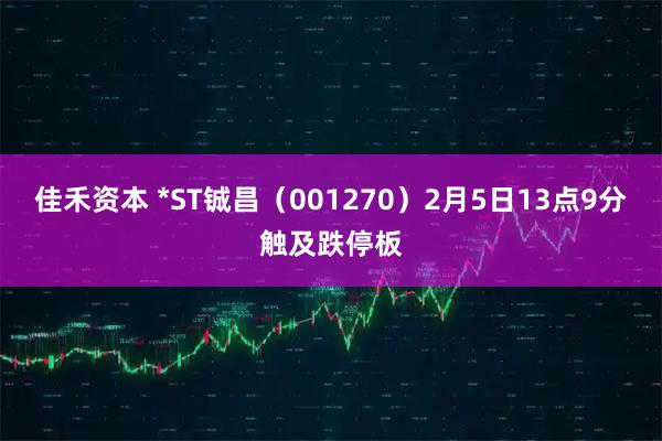 佳禾资本 *ST铖昌（001270）2月5日13点9分触及跌停板